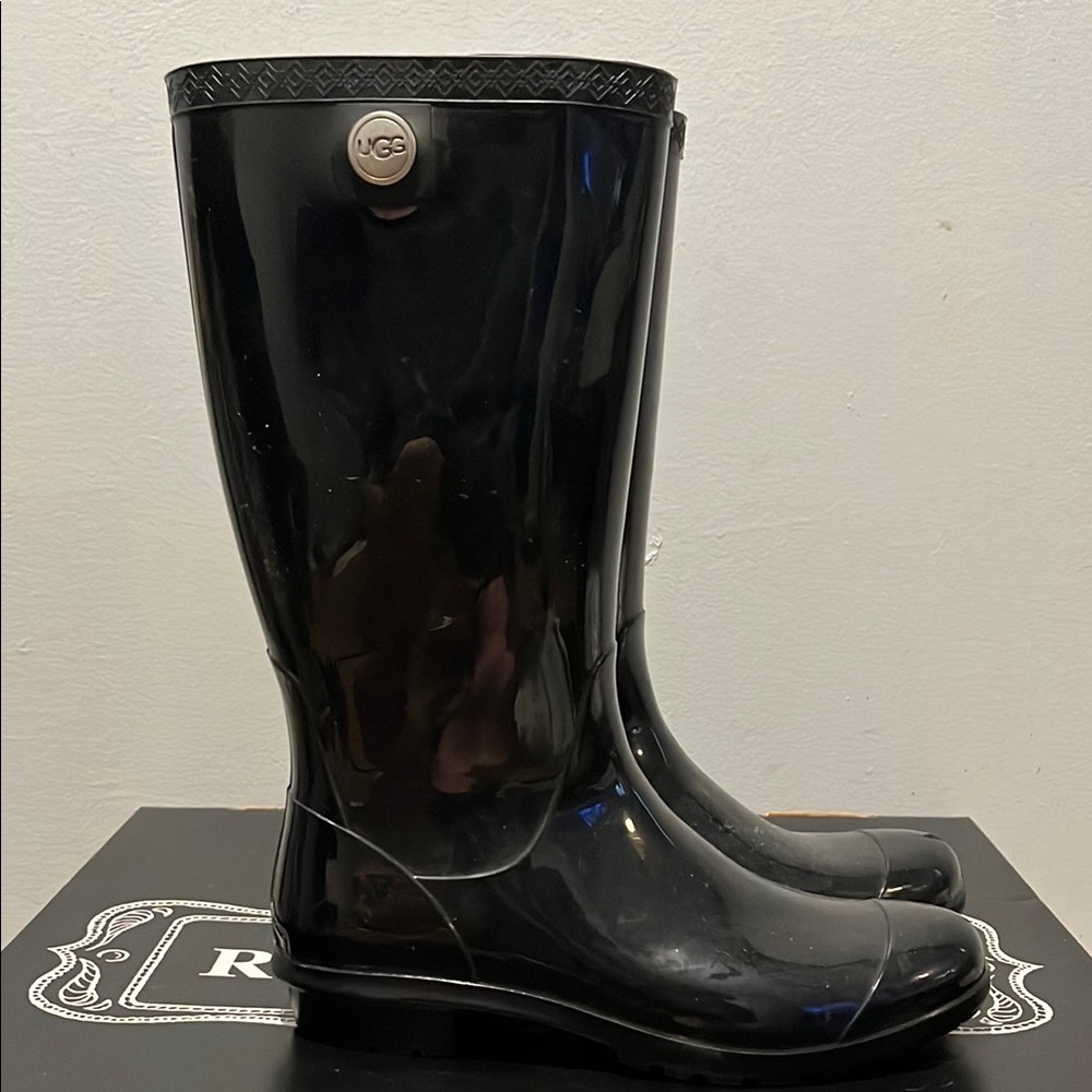 UGG Black Rain Boots